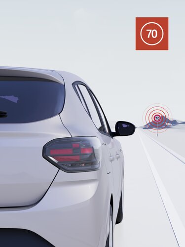 Traffic sign recognition with speed alert - Dacia Sandero