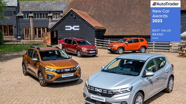Dacia best value brand 2023 auto trader new car awards