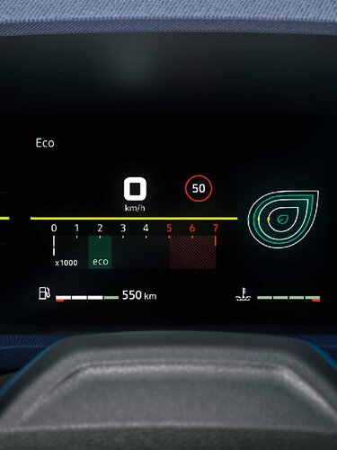 7" digital driver display - Dacia Bigster Essential